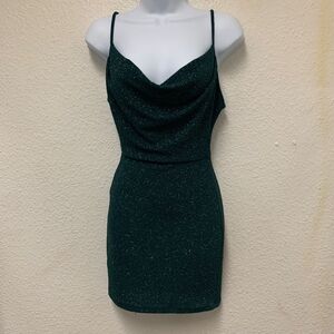 Dear Moon Navy Blue Embellished Cut Out Mini Dress Women’s Size 1 - V Neck